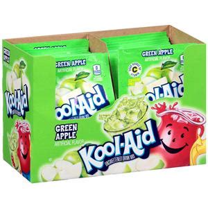 Bulk Box Kool-Aid Kool Aid Unsweetened Drink Mix Green Apple Flavour 48 ...