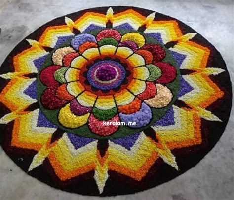 Onam Pookalam Design 100 - Keralam, Kerala Tourism, Kerala