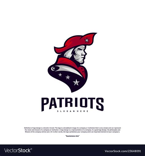 Patriots logo design head patriots logo design Vector Image