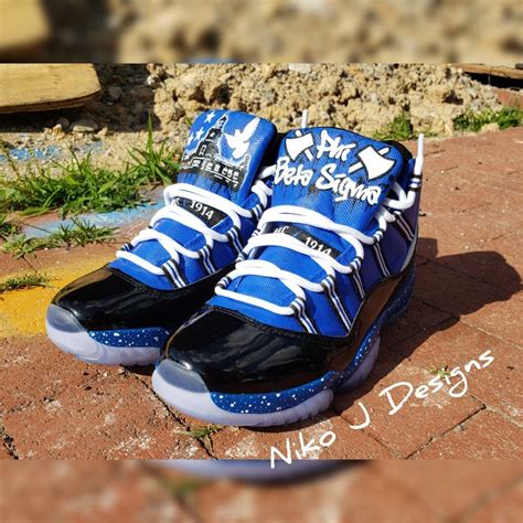 Phi beta sigma Jordan 11s custom by Niko J Designs | Jordan 11s, Hoka running shoes, Custom kicks