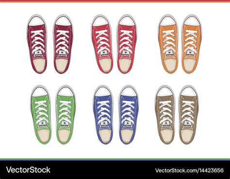 Shoes top view Royalty Free Vector Image - VectorStock