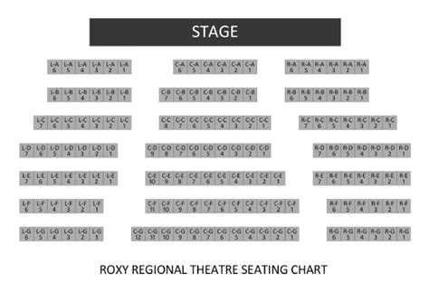 Seating Chart | Roxy Regional Theatre