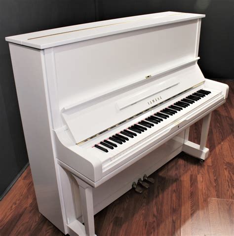 Yamaha U3 52'' Studio Upright Piano Polished White | Four Star Reconditioned Pianos