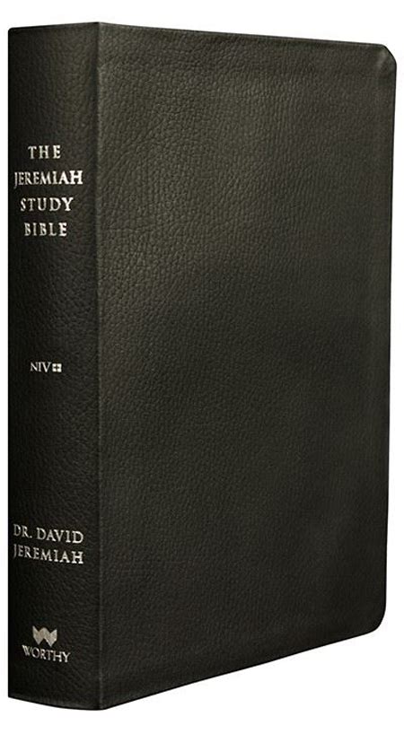 NIV Black Genuine Leather Jeremiah Study Bible - DavidJeremiah.org.au