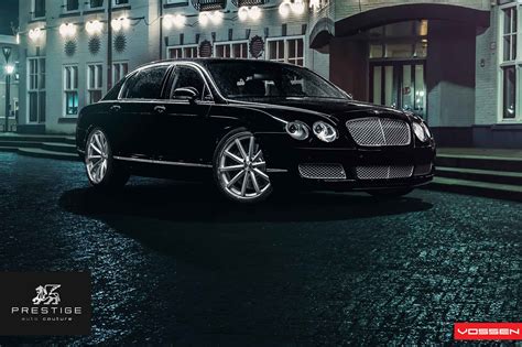 Prestigious Black Bentley Flying Spur Fitted with Chrome Details — CARiD.com Gallery