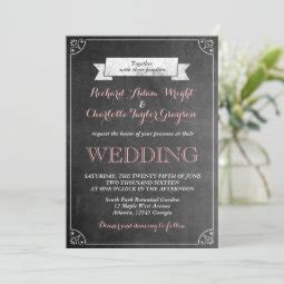 Vintage Chalkboard Wedding Invitation | Zazzle