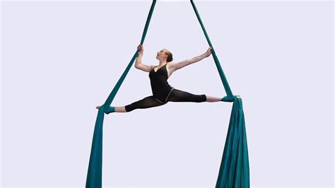 Beautiful aerial silks dancer - YouTube