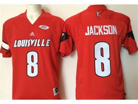 NCAA Louisville Cardinals #8 Lamar Jackson Red College Football Jersey|NCAALC8R|Louisville Cardinals