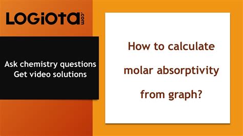 How To Calculate Molar Absorptivity