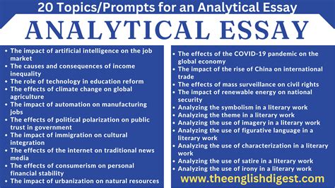 How to write an Analytical Essay? - The English Digest