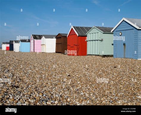 Beach huts, Hayling island, England Stock Photo - Alamy