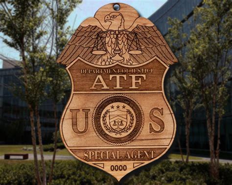 Wooden ATF Badge or Shoulder Patch Ornament