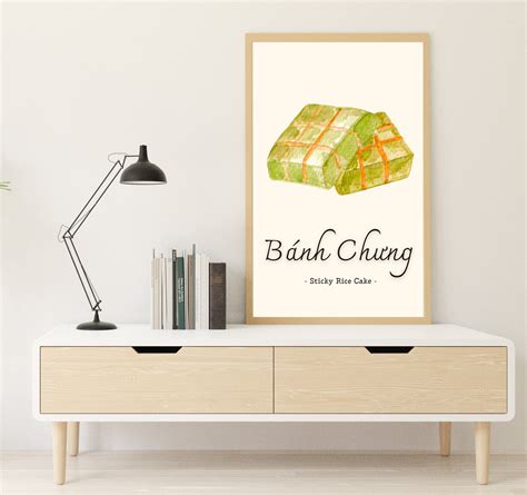 Banh Chung Vietnamese Food Printable Wall Art Instant - Etsy