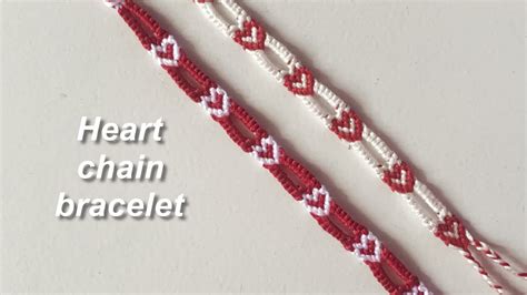 How to make heart chain bracelet || yarnivora - YouTube