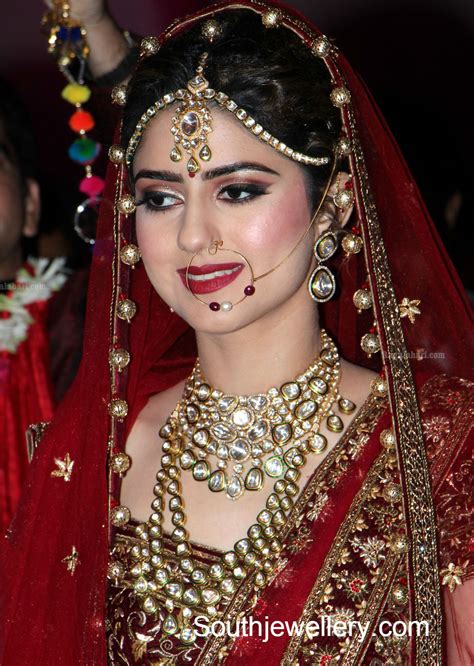 Bride in Meenakari Kundan Jewellery - Jewellery Designs