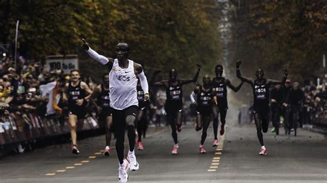 Eliud Kipchoge Completes Marathon in Under Two Hours in the Nike NEXT%