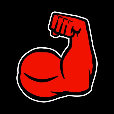 Strong Bodybuilder Biceps Flex Arm Vector Icon 550690 Vector Art at Vecteezy