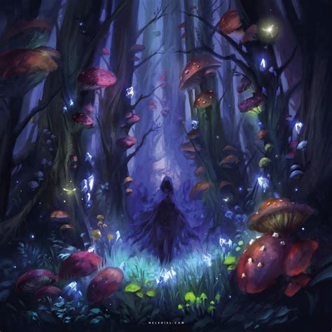 Dark Mushroom Forest by Nele-Diel on DeviantArt