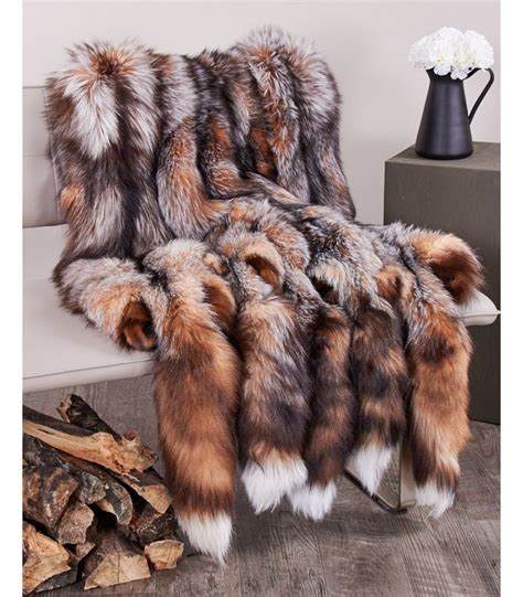 XL Crystal Fox Fur Pelts / Tanned Skins: FurSource.com