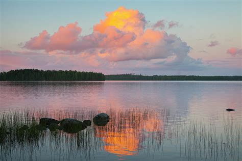 Scandinavia Finland Summer Lake Sunset Photograph by Ssiltane - Fine Art America