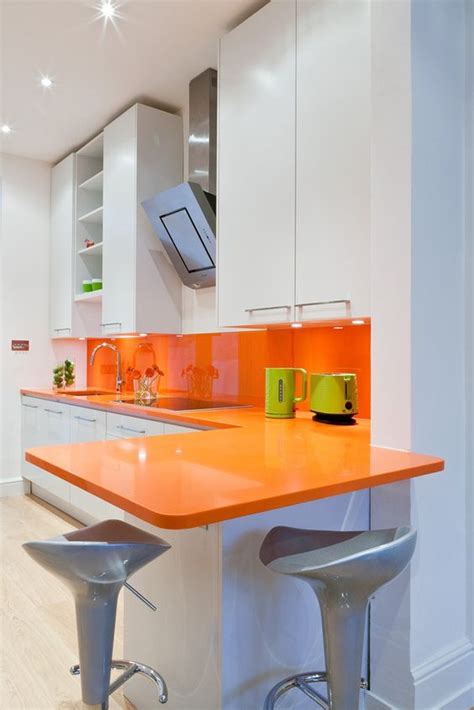 27 Cheerful Orange Kitchen Decor Ideas - DigsDigs