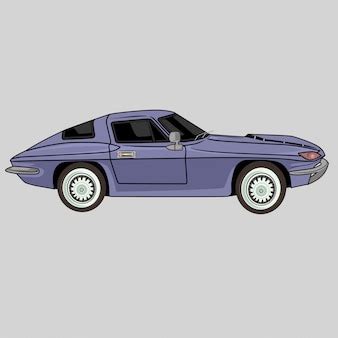 Purple hatchback car in a purple background vector Vector | Free Download