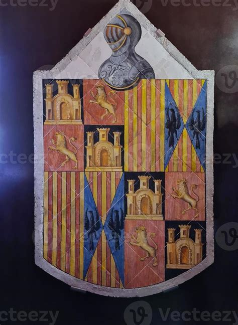 historic coat of arms aragon spain saragossa colorful 22557925 Stock ...