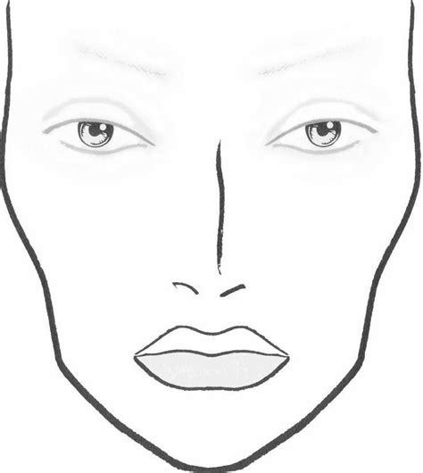 Printable Makeup Face Sketch Templates – Nurul Amal | Makeup face ...