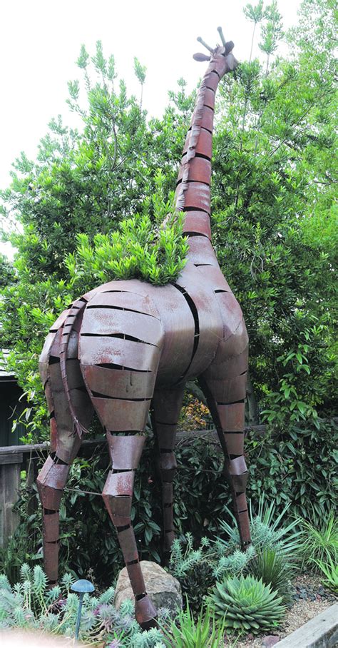 Life-size Poetry Animal sculptures in the garden