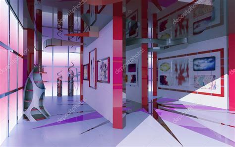 Modern interior exhibition hall — Stock Photo © fox_industry #11341691