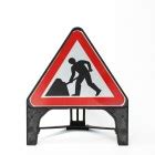 Men at Work Road Sign - 750mm triangular Metal Sign