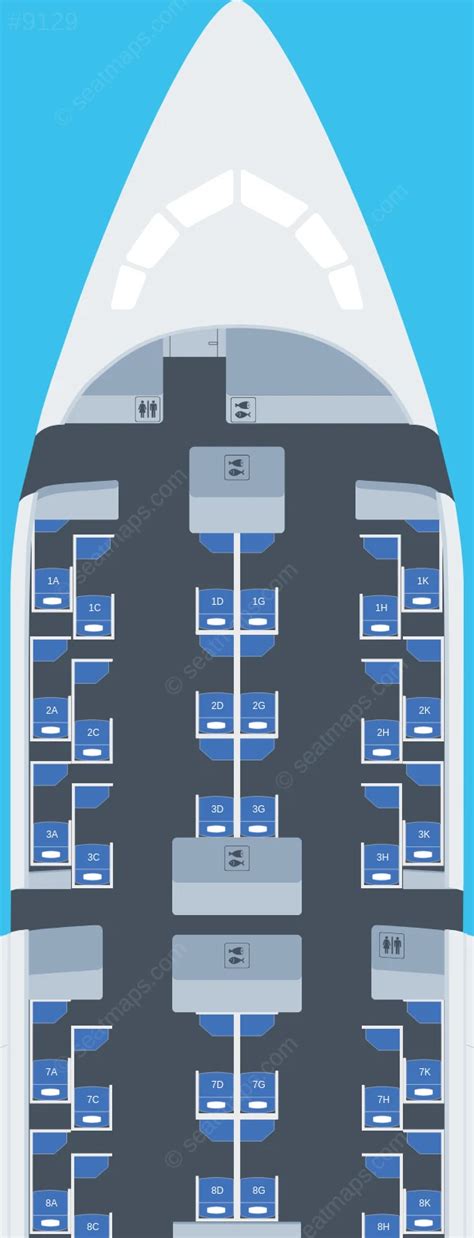 JAL Boeing 787の評価を含むシートマップ。