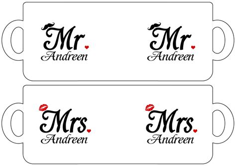 Personalized Coffee Mugs Mr. & Mrs. Valentines Wedding | Etsy