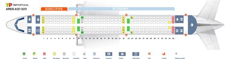 Seat Map and Seating Chart Airbus A321 200 TAP Air Portugal | Seating ...