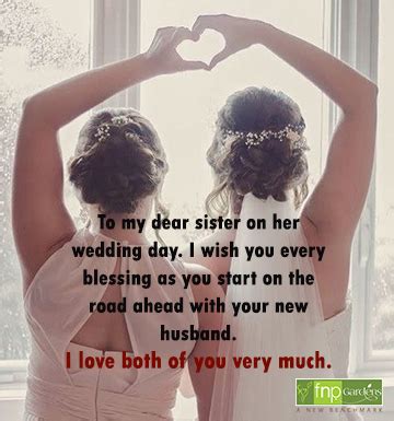 Wedding wishes for a sister on her big day