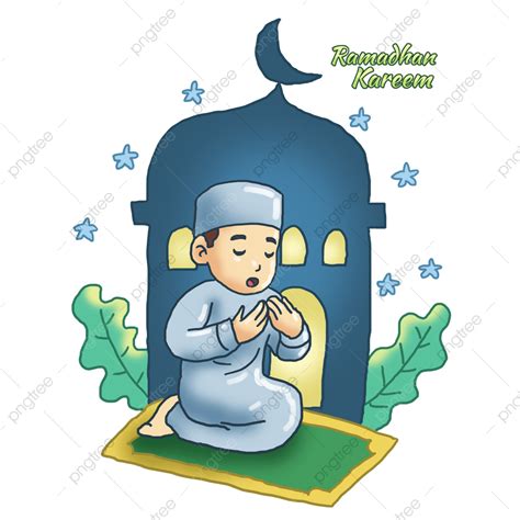 Prayer Children Clipart Vector, Children Ramadan Prayer Illustration, Ramadan Illustration ...