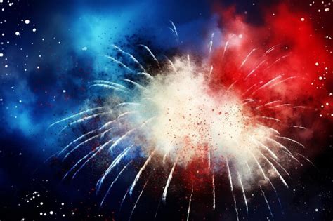 Premium AI Image | France national flag colors fireworks background