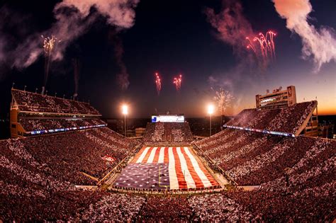 Clemson Football Stadium At Night