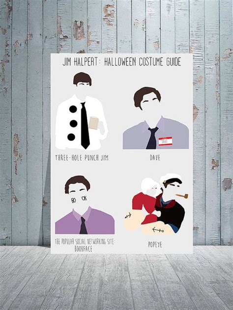 JIM HALPERT / Halloween Costume Guide / The Office / Poster Art | Jim ...