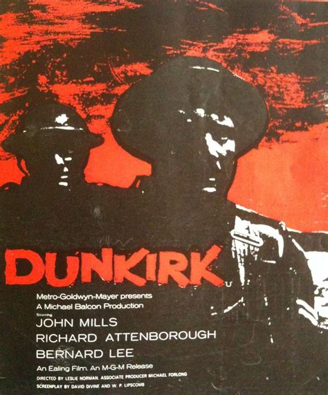 Dunkirk (1958 Film Poster) | Dunkirk, Richard attenborough, Screenplay