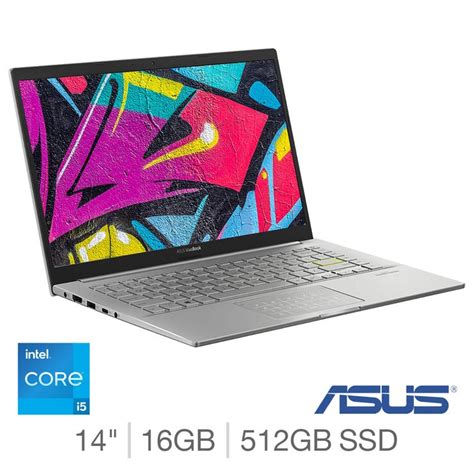 ASUS VivoBook, Intel Core i5, 16GB RAM, 512GB SSD, 14 Inch Laptop, S413EA-AM703T | Costco UK