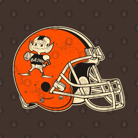 Retro Distressed Cleveland Browns Brownie Helmet - Cleveland Browns - T ...