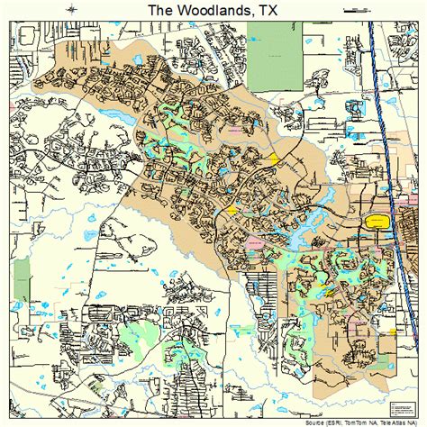 The Woodlands Texas Street Map 4872656