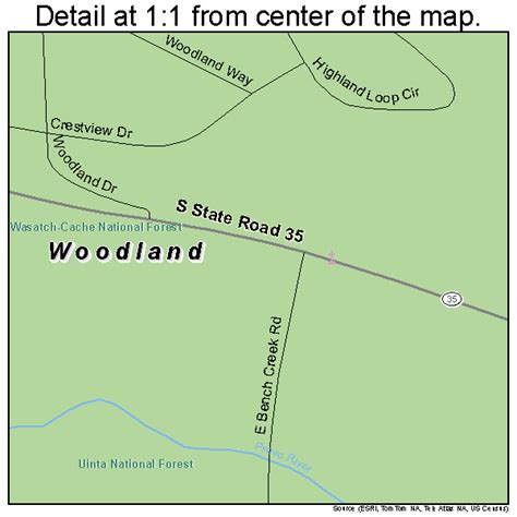 Woodland Utah Street Map 4985040