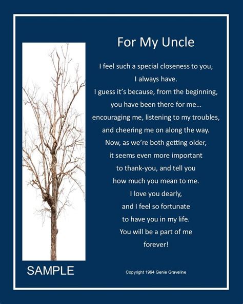 For My Uncle, DIGITAL DOWNLOAD, Uncle Poem, Uncle Verse, Uncle Saying ...