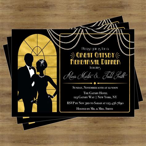 Blank Great Gatsby Invitation Template