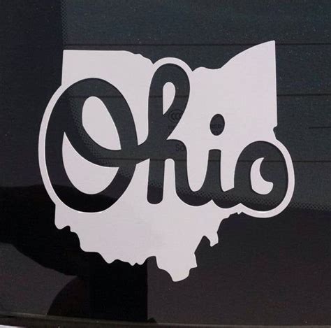 Ohio State Window Decal State of Ohio Silhouette - Decal Sticker Car Window Decal, Wall Sticker ...