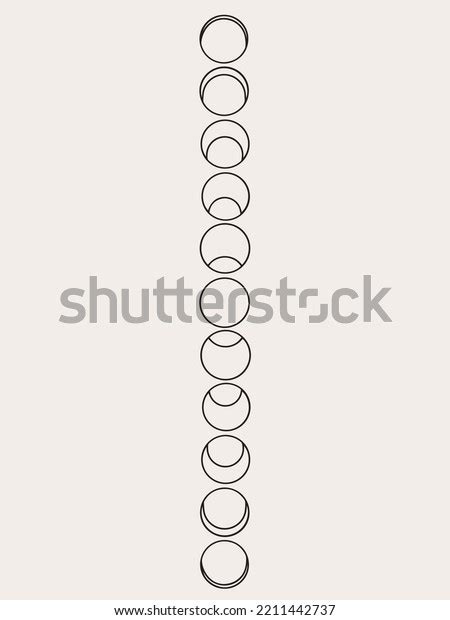 Moon Cycle Vector Art Simple Moon Stock Vector (Royalty Free ...