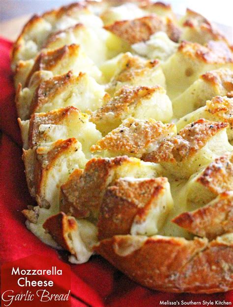 Mozzarella Cheese Garlic Bread - melissassouthernstylekitchen.com