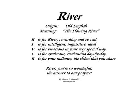 Meaning of River - LindseyBoo